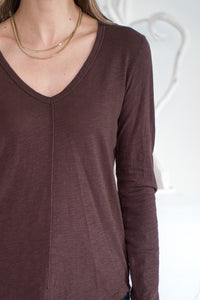 MOONLIGHT COTTON LONG SLEEVE TEE-BR