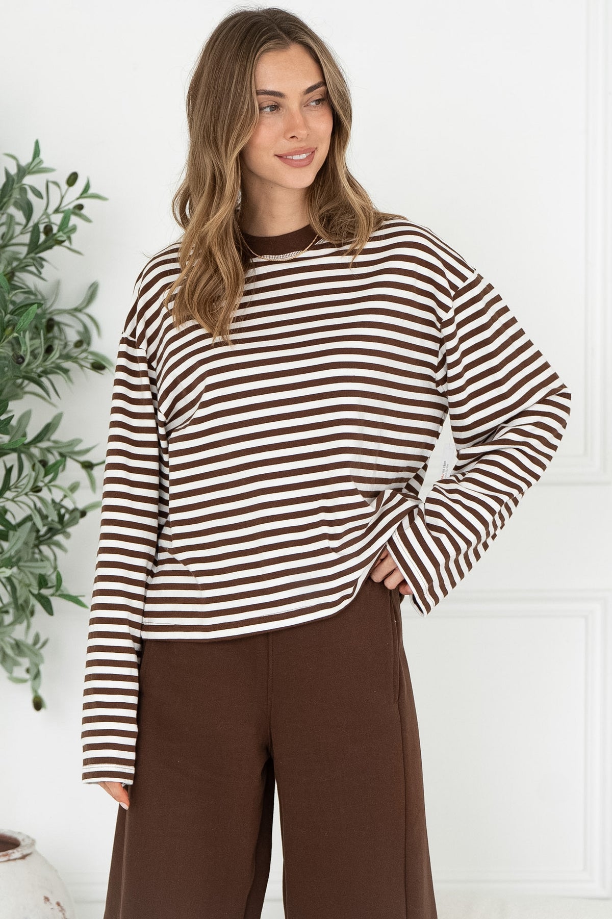 ORSON STRIPE COTTON L/S TOP