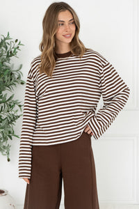 ORSON STRIPE COTTON L/S TOP