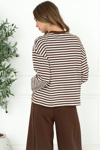 ORSON STRIPE COTTON L/S TOP