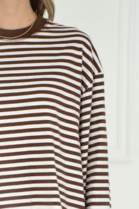 ORSON STRIPE COTTON L/S TOP