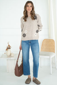 FLORAL SWEATER-BR