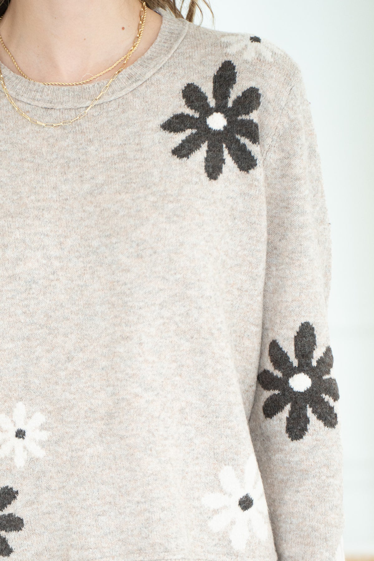 FLORAL SWEATER-BR