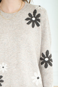 FLORAL SWEATER-BR
