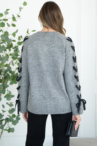 SHYLA RIBBON SLEEVE CARDIGAN