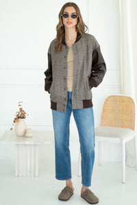 BREEZE ON TWEED BOMBER JACKET