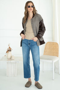 BREEZE ON TWEED BOMBER JACKET