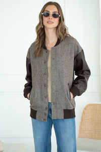 BREEZE ON TWEED BOMBER JACKET