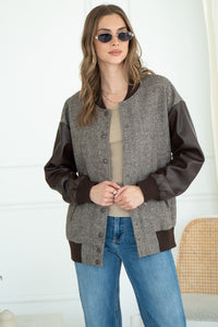 BREEZE ON TWEED BOMBER JACKET