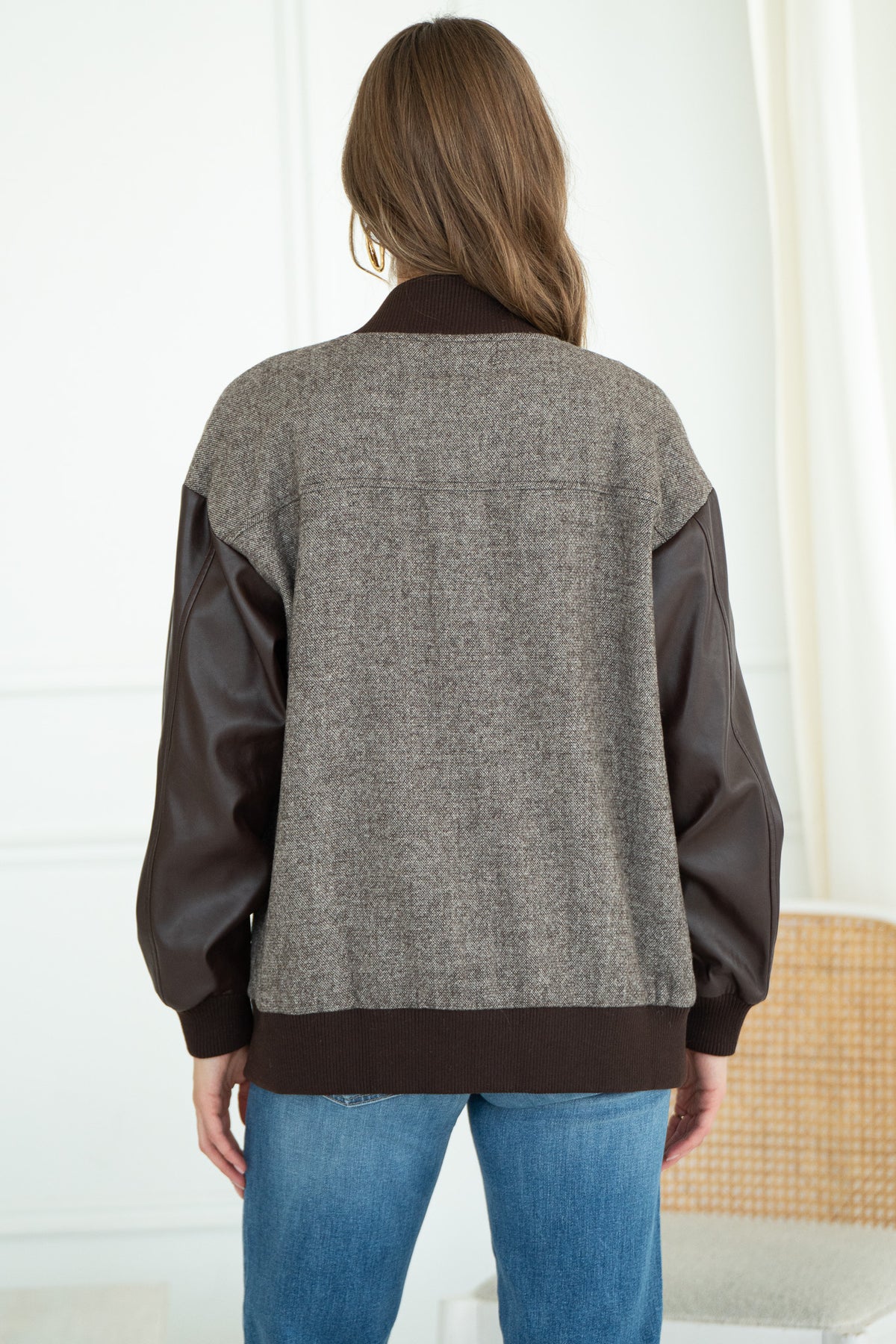 BREEZE ON TWEED BOMBER JACKET