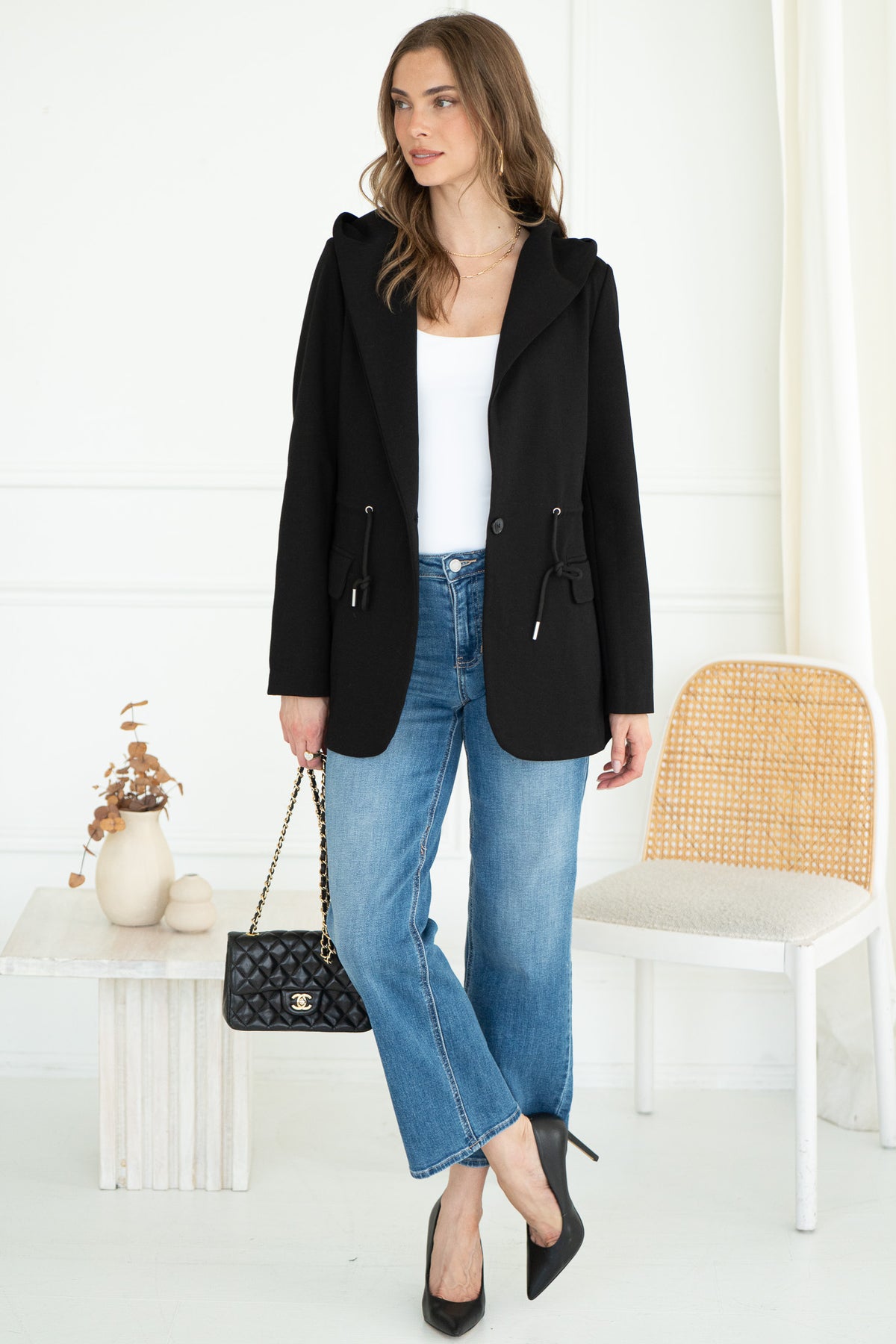 ALIX SWEATSHIRT BLAZER-BK