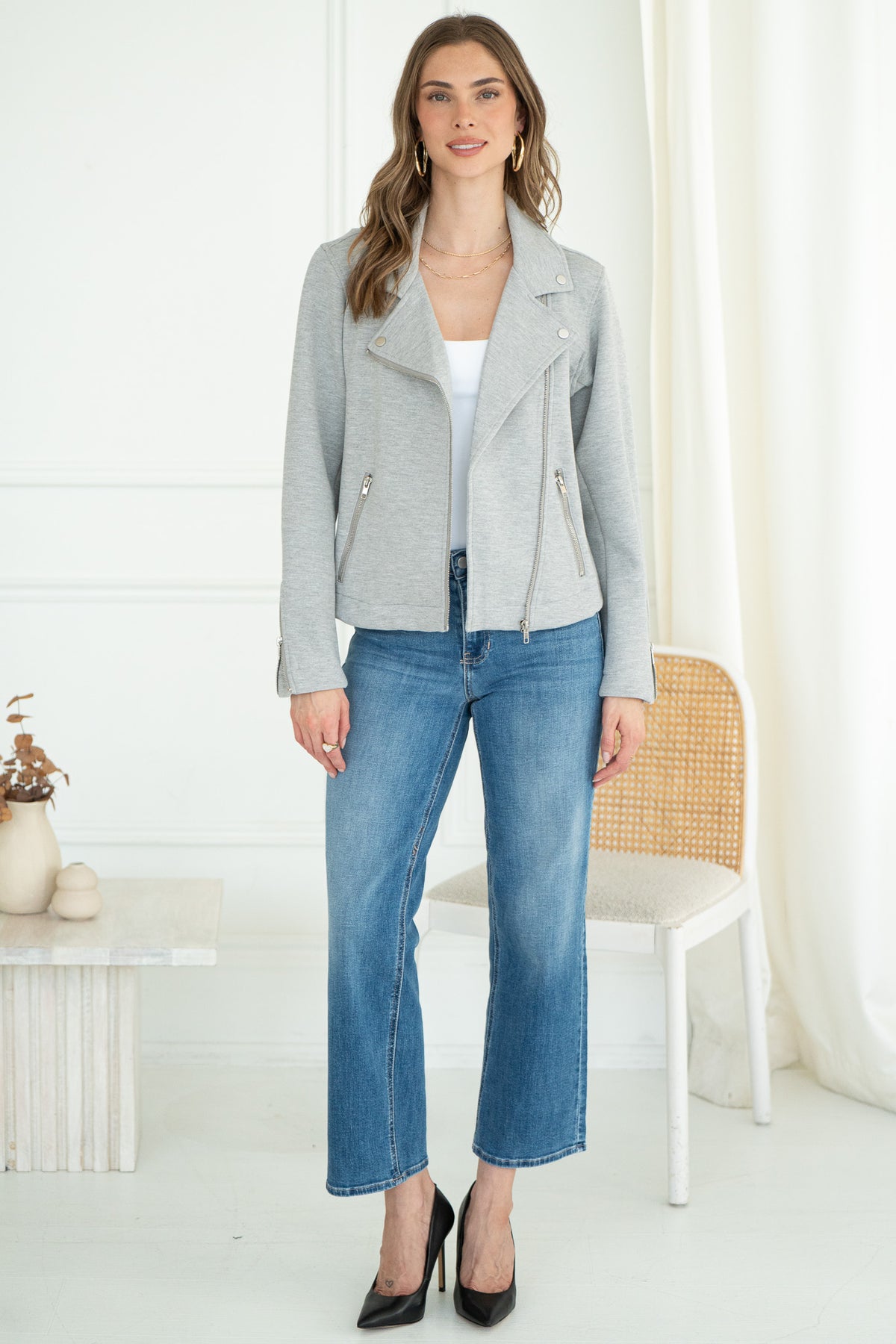 KAELIE SWEATSHIRT MOTO JACKET