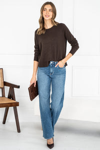 LORRAINE SWEATER IN CHOCOLATE