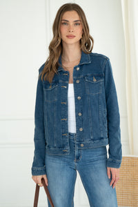BROOKE DENIM SWEATSHIRT JACKET-BL