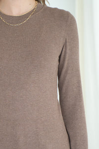 RUNAWAY RIBBED MODAL L/S TEE-BR