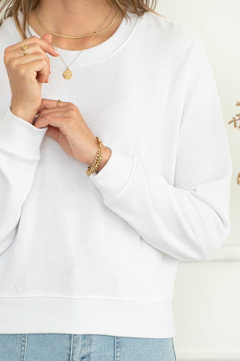 CLASSIC CREW SWEATSHIRT-WH