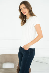 COLETTE POINTELLE KNIT TEE