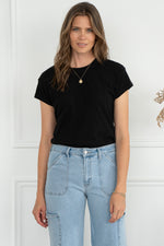 MODERN SLUB TEE-BK