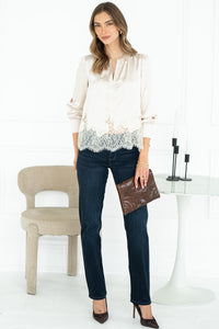 SORELLE LACE BOTTOM BLOUSE