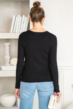 UPTOWN RIBBED KNIT TOP