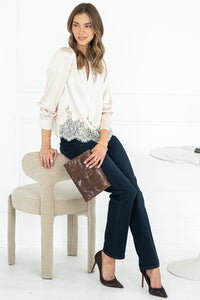 SORELLE LACE BOTTOM BLOUSE