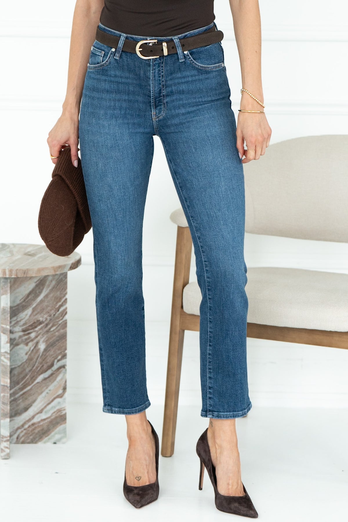 KENDRA STRAIGHT LEG JEANS IN MEDIUM BLUE