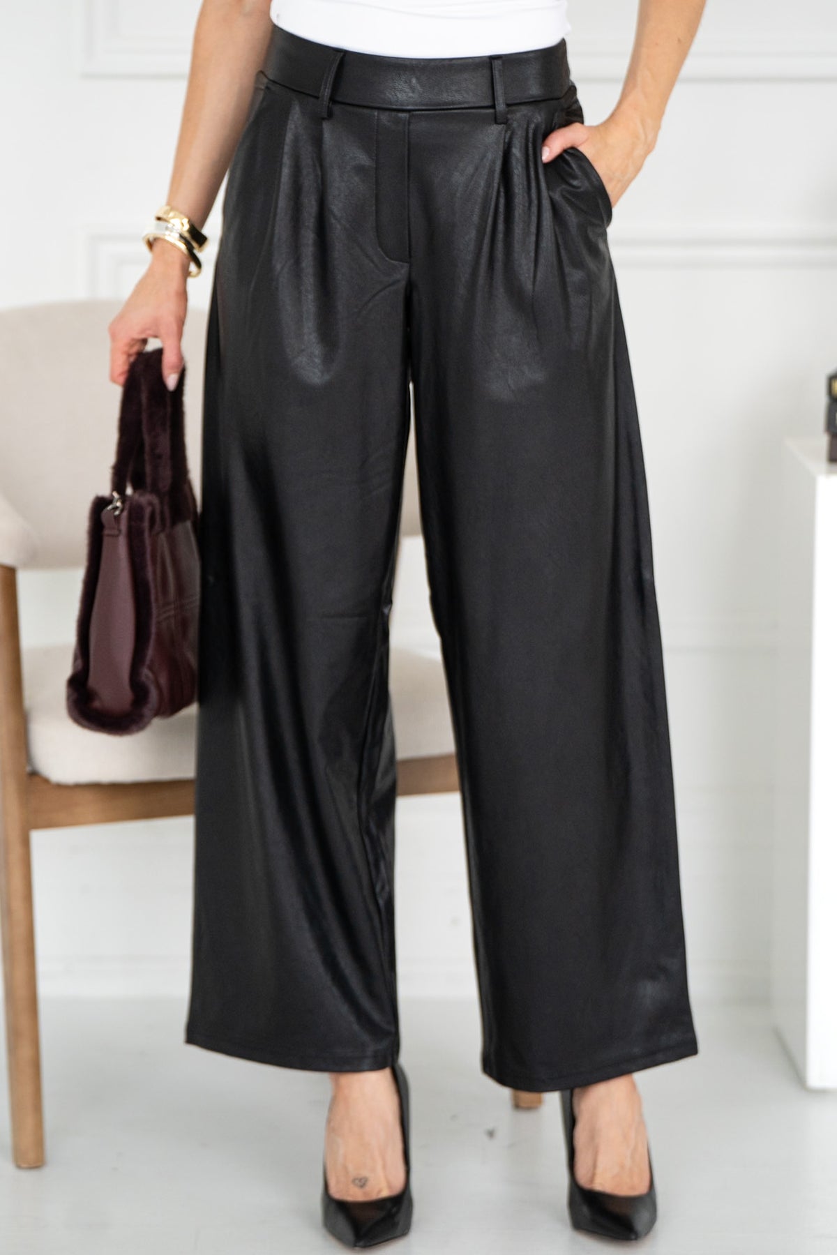 LOREN FAUX LEATHER PANTS