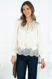 SORELLE LACE BOTTOM BLOUSE