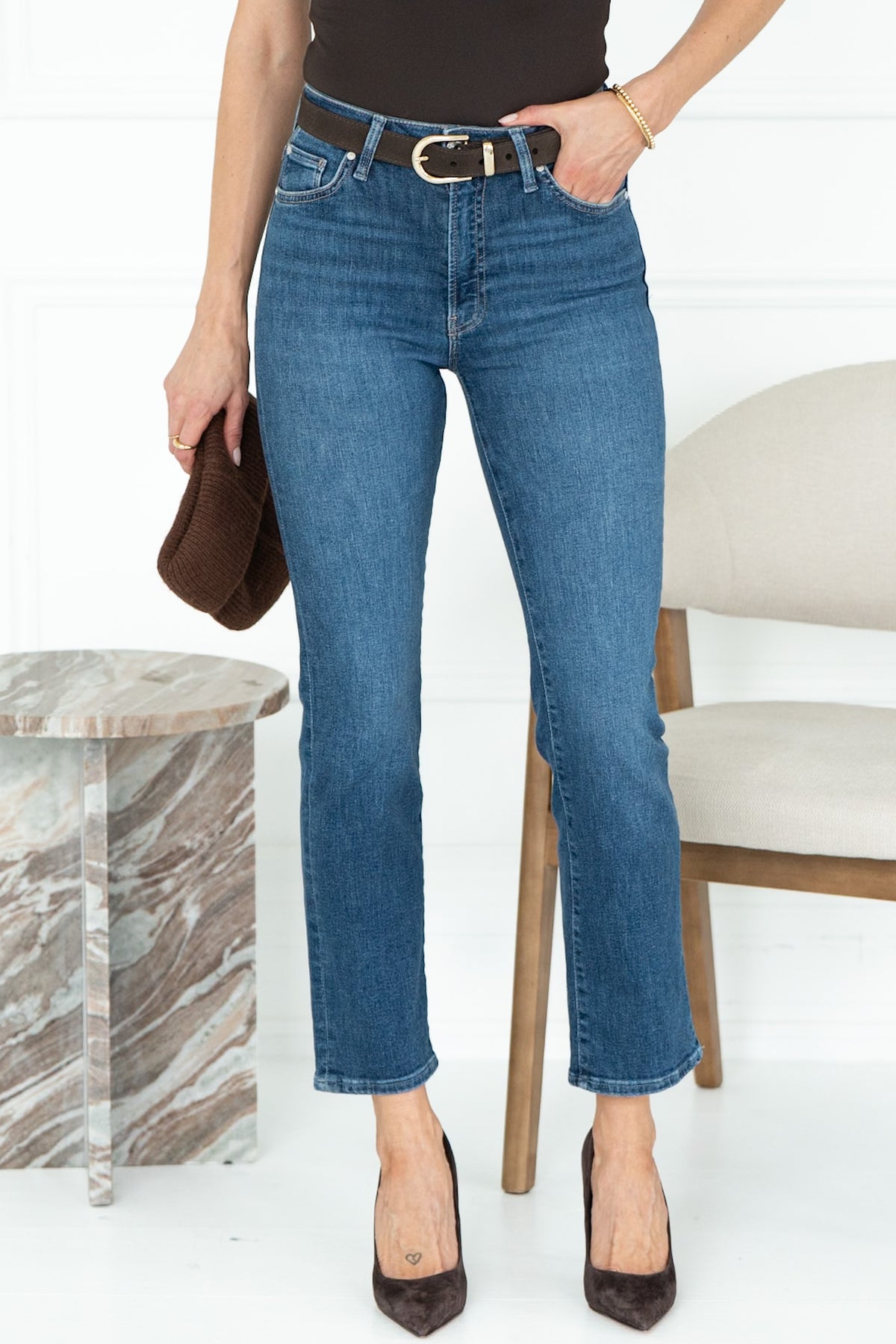 KENDRA STRAIGHT LEG JEANS IN MEDIUM BLUE