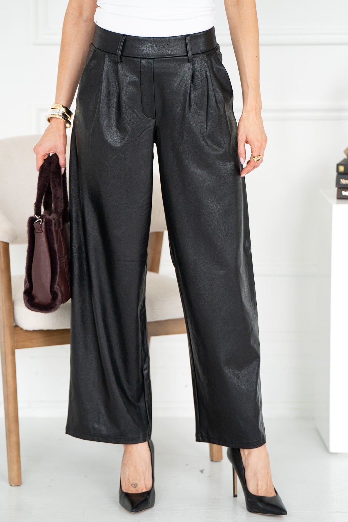 LOREN FAUX LEATHER PANTS