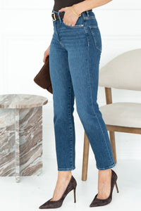 KENDRA STRAIGHT LEG JEANS IN MEDIUM BLUE