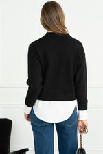 FOOL ME ONCE SWEATER WITH SHIRTING