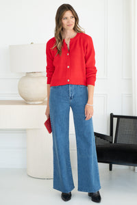 BELLE RIBBED SWEATER-RD