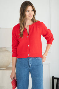 BELLE RIBBED SWEATER-RD