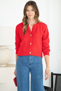 BELLE RIBBED SWEATER-RD