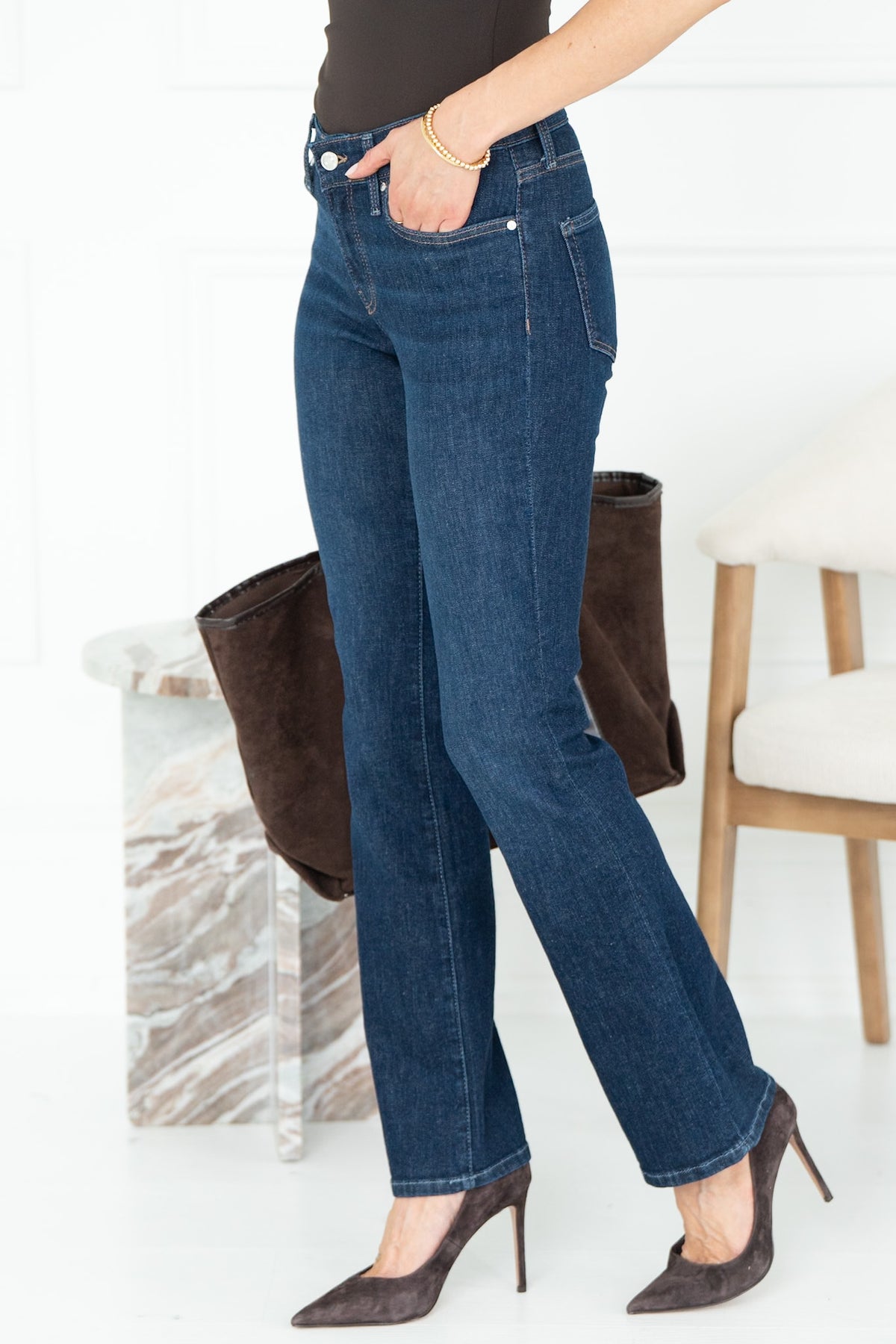 MOLLY BOOTCUT JEANS IN DARK BLUE