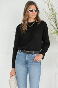 SCULLY SOFT SWEATER-BK