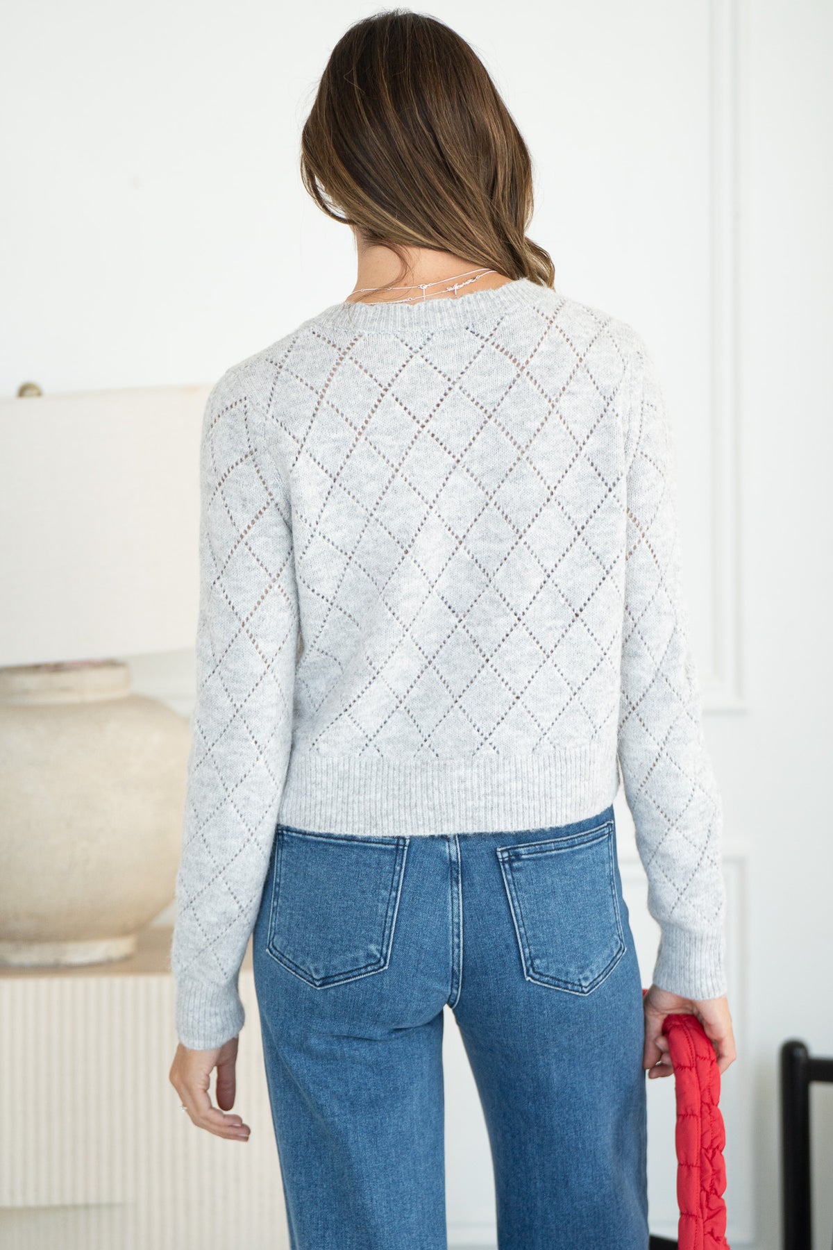 LACEY FLORAL AND PEARL CARDIGAN