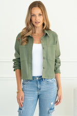ALL DAY CROPPED TWILL JACKET