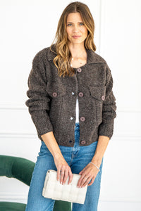 ERIKA SHERPA SWEATER COAT-BR