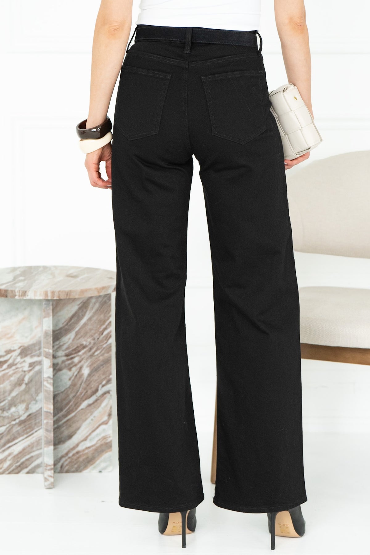 PALOMA WIDE LEG JEANS IN BLACK
