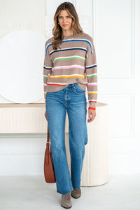 MY LOVE LANGUAGE STRIPE SWEATER