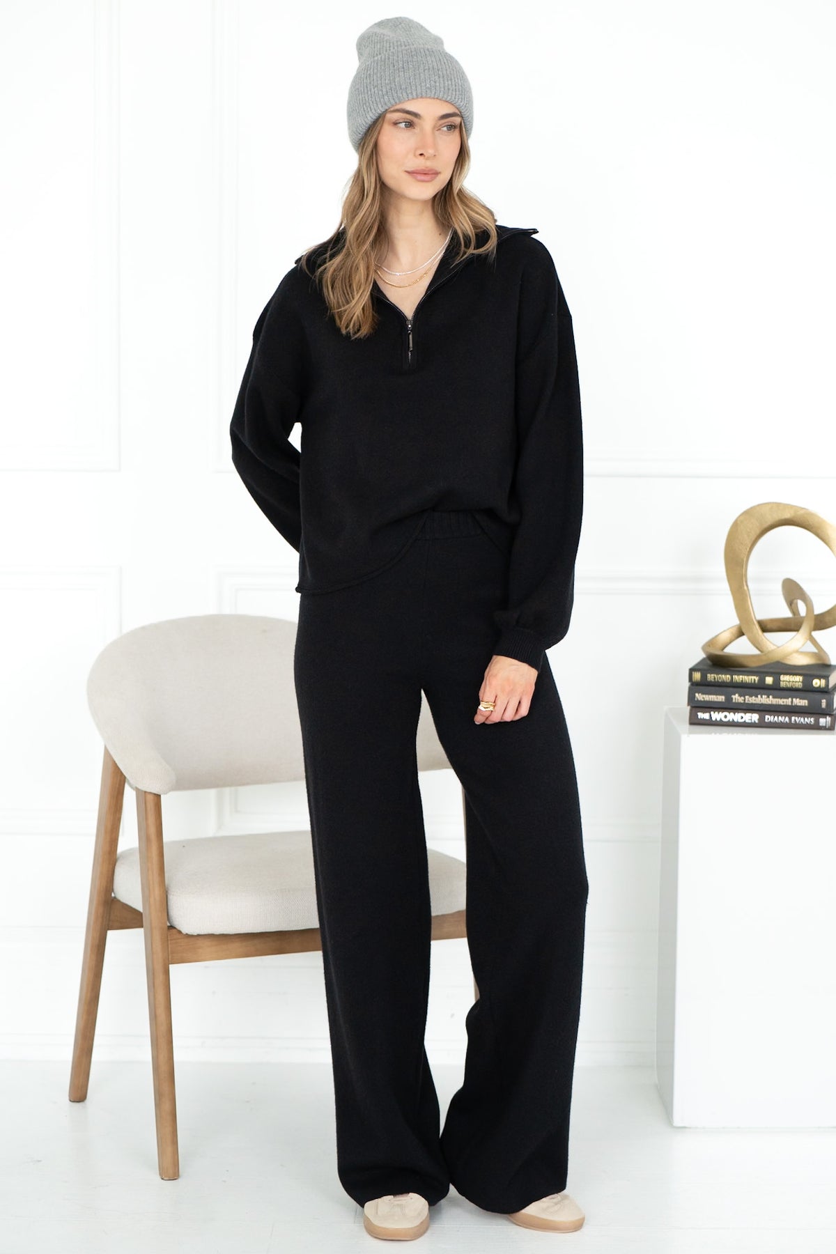 ANDERS KNIT QUARTER ZIP SWEATER
