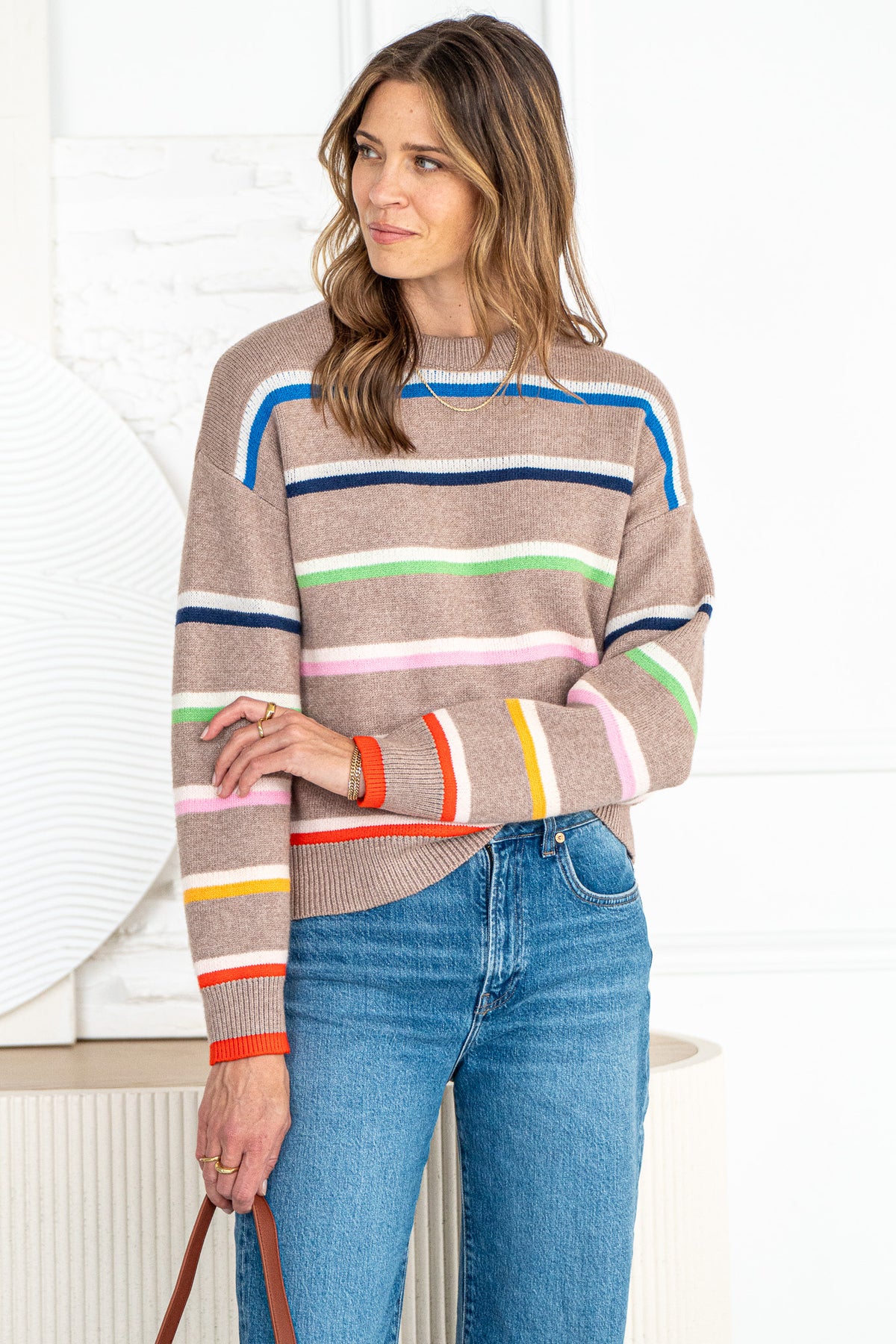 MY LOVE LANGUAGE STRIPE SWEATER