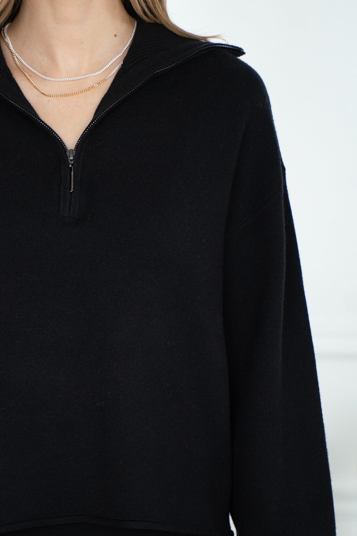 ANDERS KNIT QUARTER ZIP SWEATER