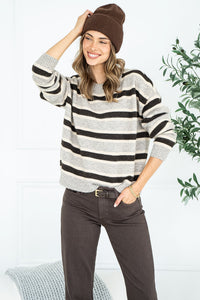 MAELLE STRIPE SWEATER