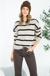 MAELLE STRIPE SWEATER