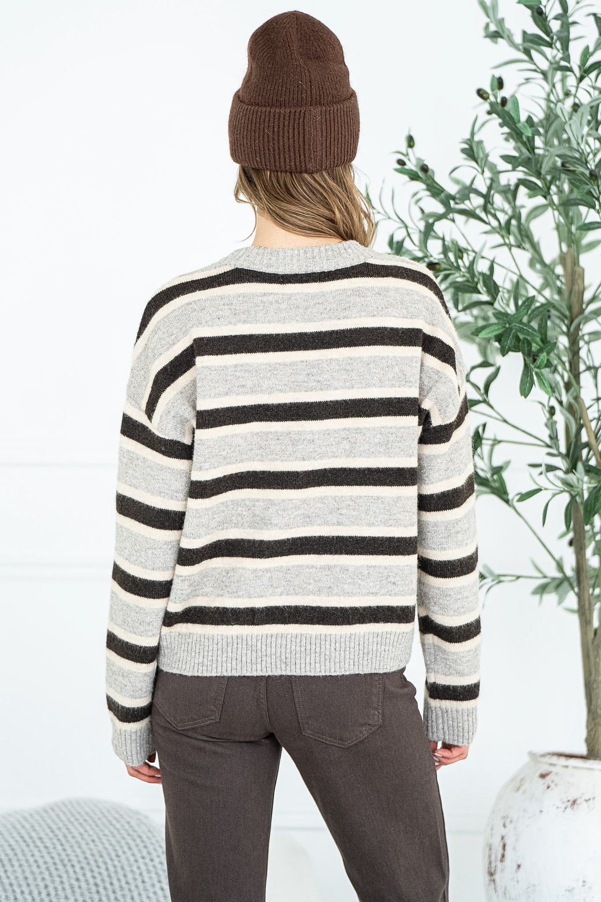 MAELLE STRIPE SWEATER