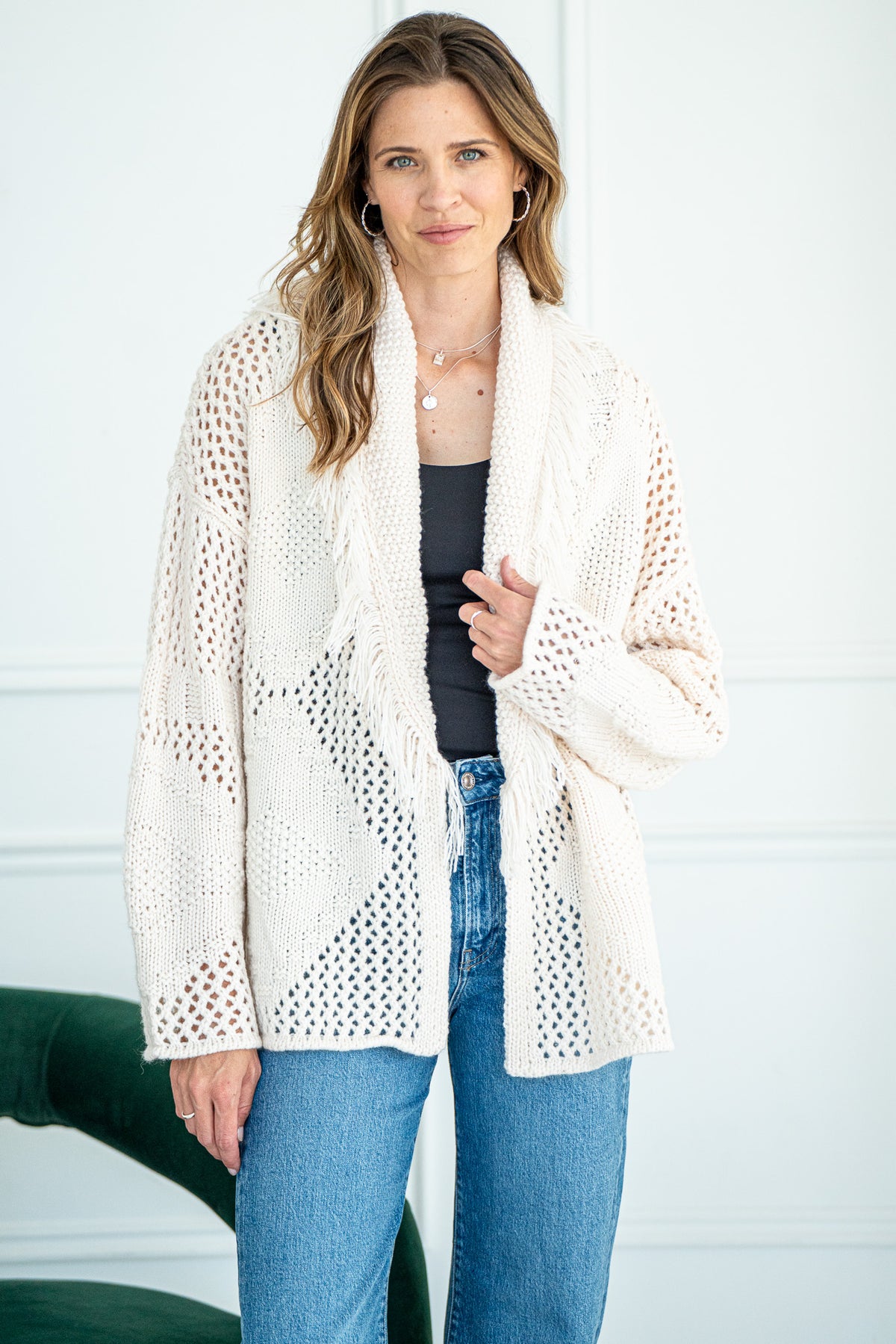 ORIANA FRINGE CARDIGAN