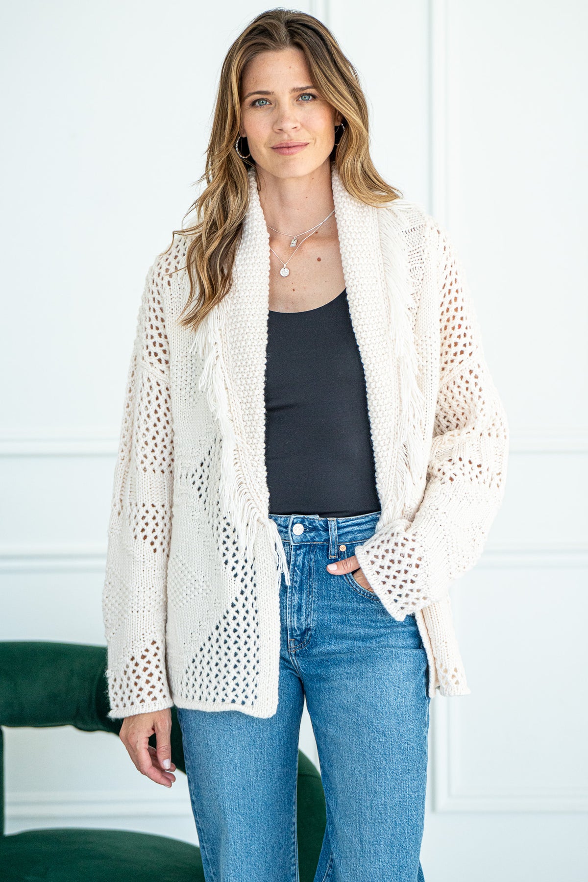 ORIANA FRINGE CARDIGAN